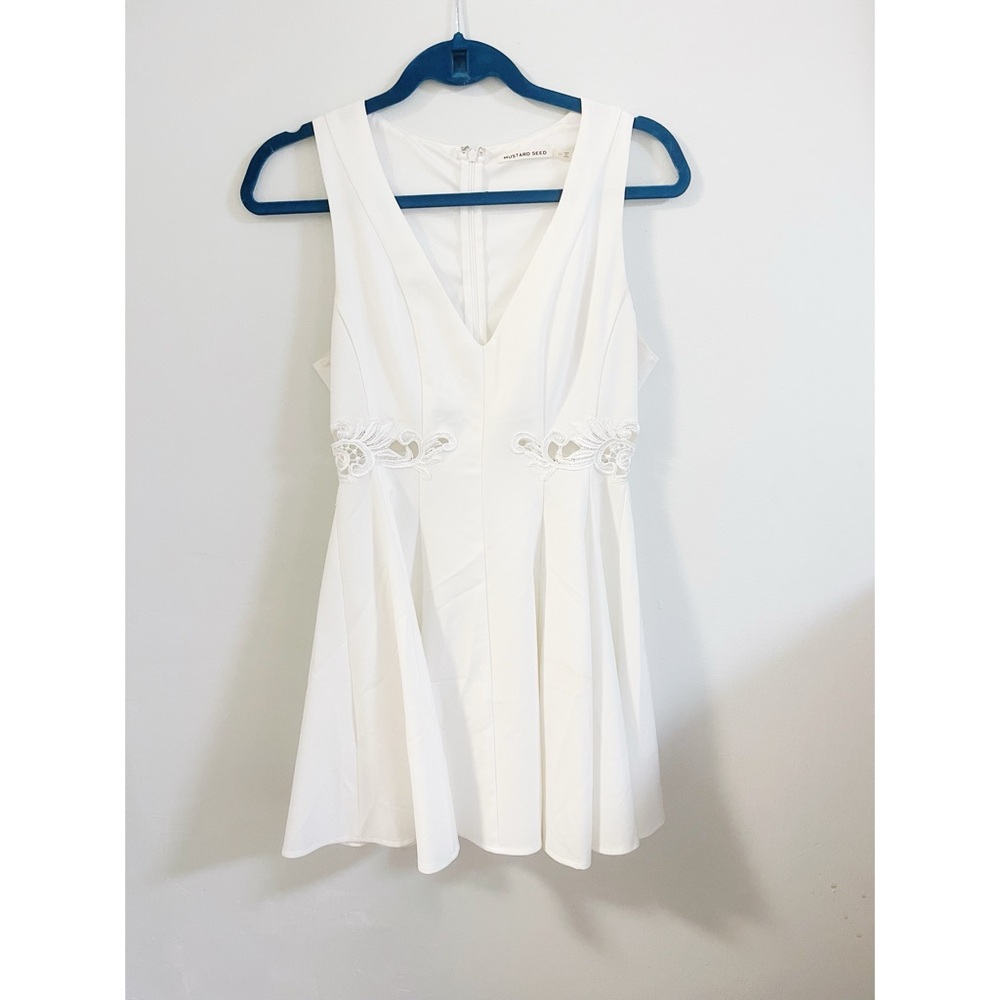 Mustard Seed White Mini Dress